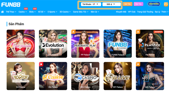 Fun88 được đăng nhập thành công